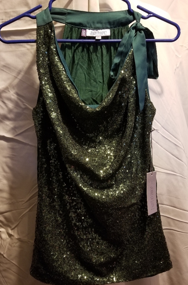 Jennifer Lopez sz S sequin shirt.